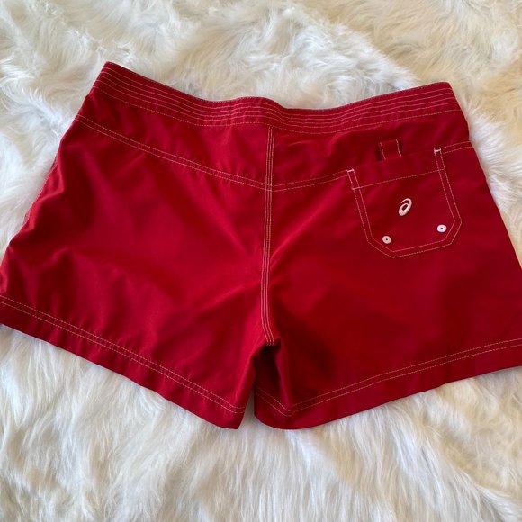 Asics Red & White Running Training Athletic Short Shorts NWOT Women's Size M - Picture 8 of 14